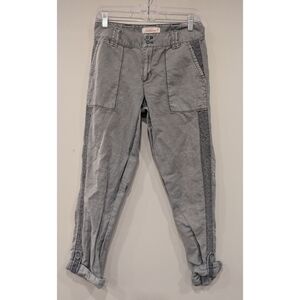 Sundance Catalog Grey Crotchet Side Roll Tab Pants Size 2